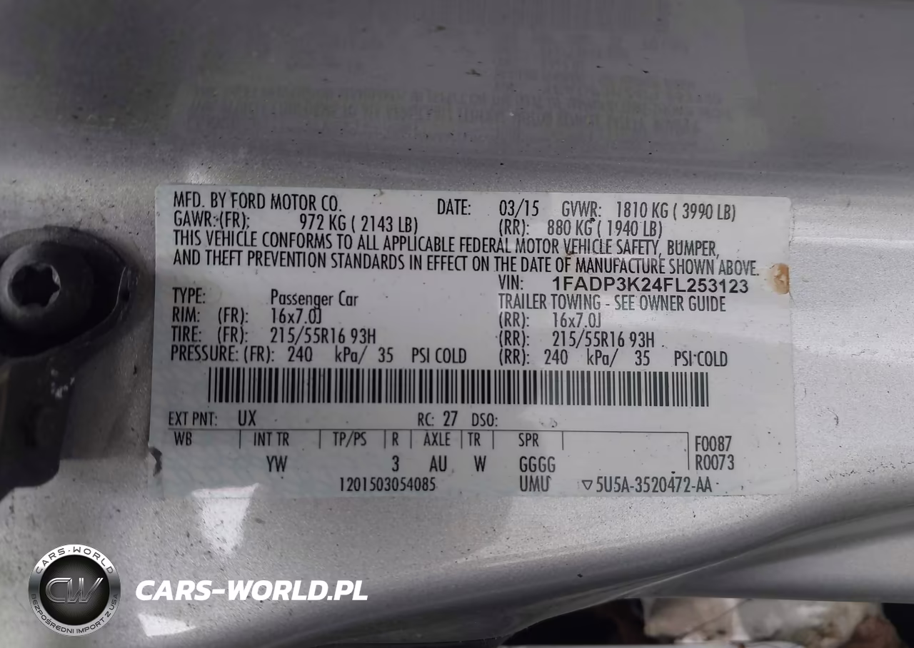 2015 Ford Focus Se VIN:1FADP3K24FL253123 - 9