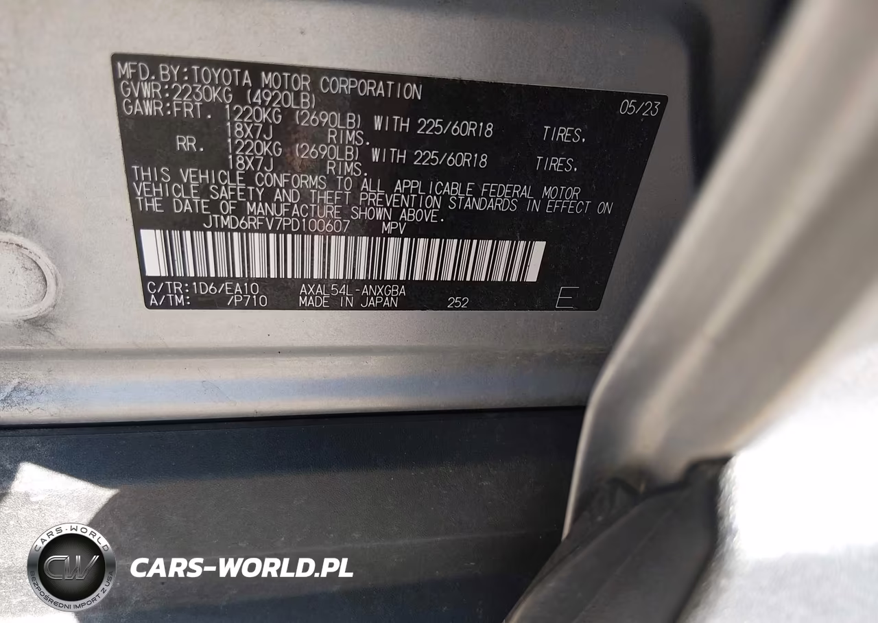 2023 Toyota Rav4 Hybrid Limited VIN:JTMD6RFV7PD100607 - 9