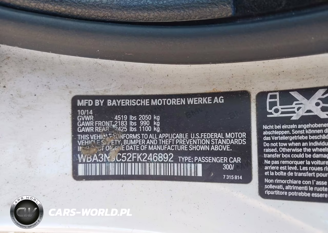 2015 BMW 428I xDrive VIN:WBA3N9C52FK246892 - 9