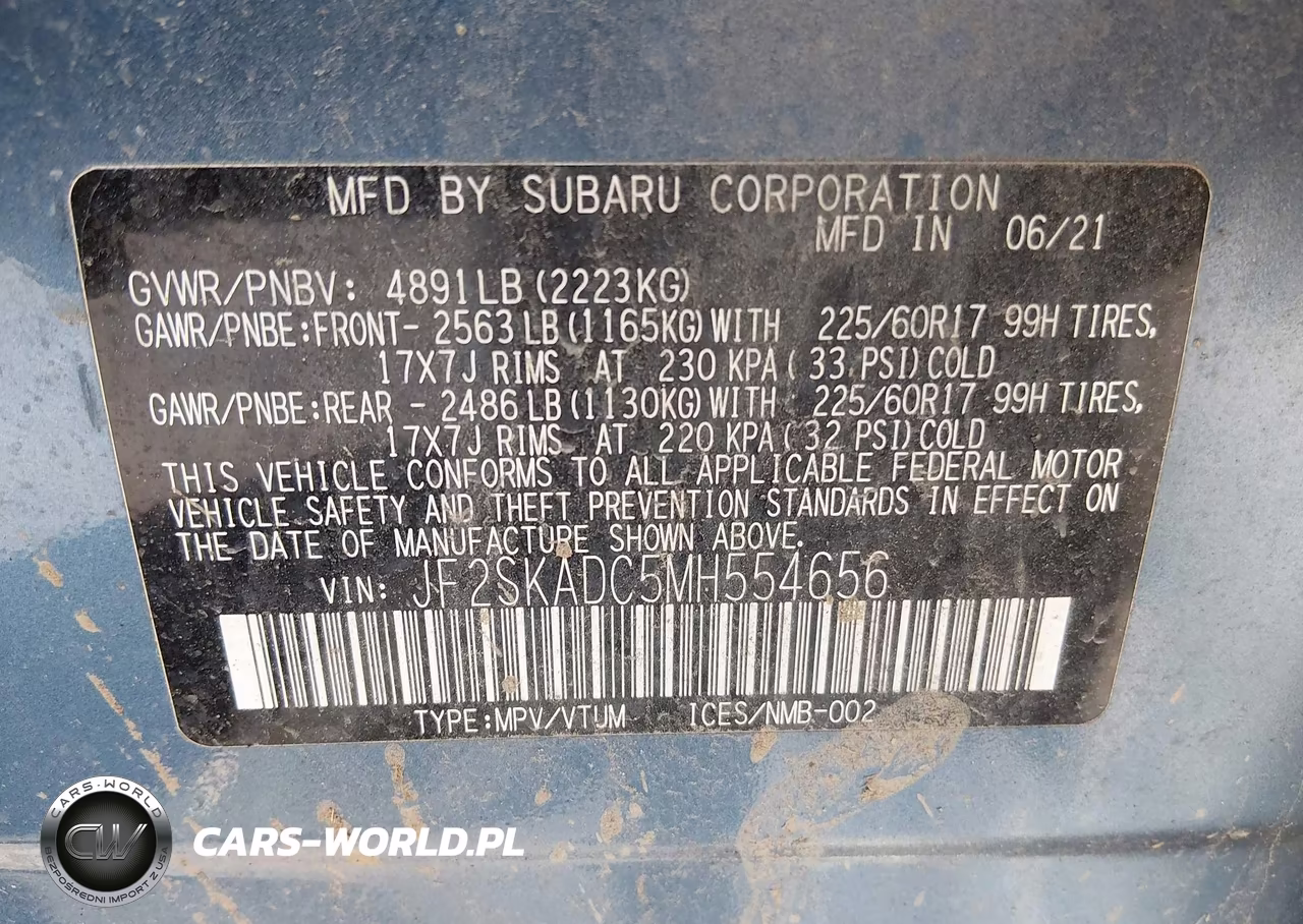 2021 Subaru Forester VIN:JF2SKADC5MH554656 - 9