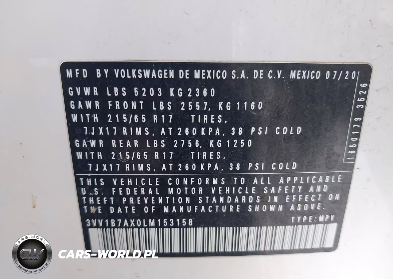 2020 Volkswagen Tiguan 2.0T S VIN:3VV1B7AX0LM153158 - 9