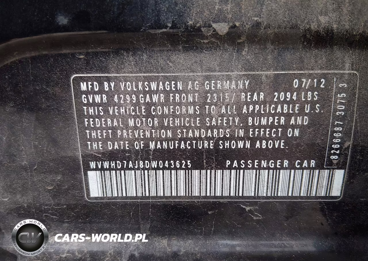2013 Volkswagen Gti 4-Door VIN:WVWHD7AJ8DW043625 - 9