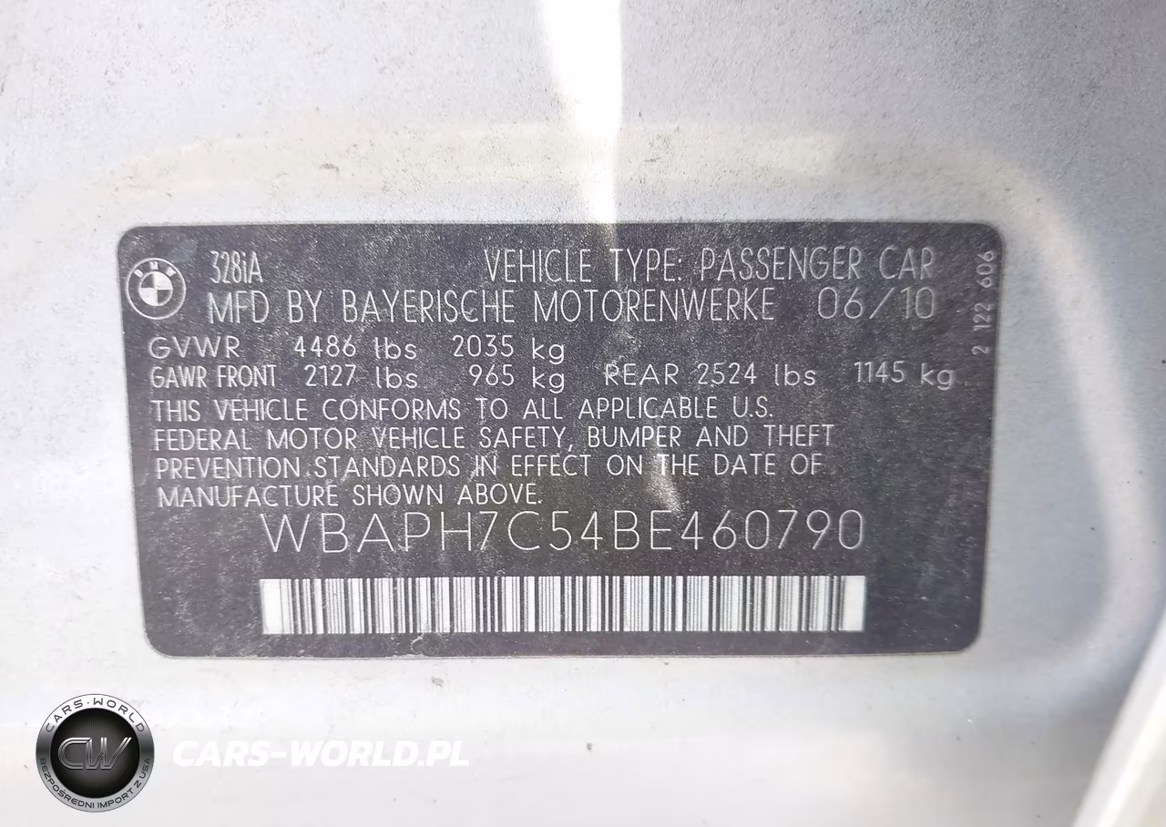 2011 BMW 328I VIN:WBAPH7C54BE460790 - 9