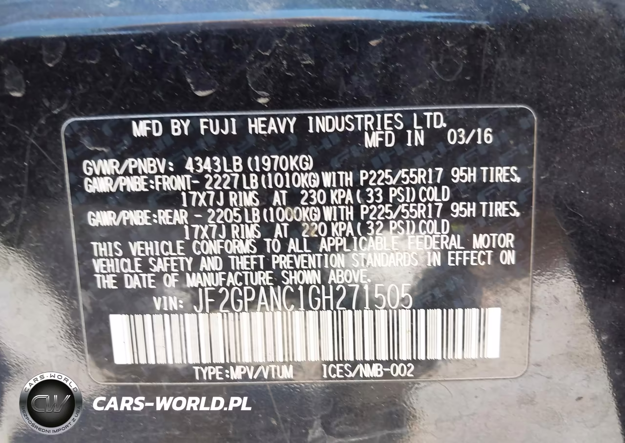 2016 Subaru Crosstrek 2.0I Limited VIN:JF2GPANC1GH271505 - 9
