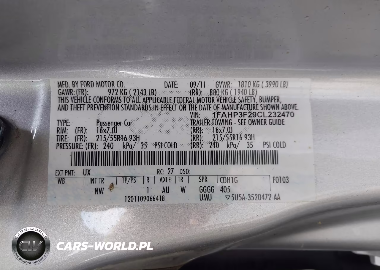 2012 Ford Focus Se VIN:1FAHP3F29CL232470 - 9