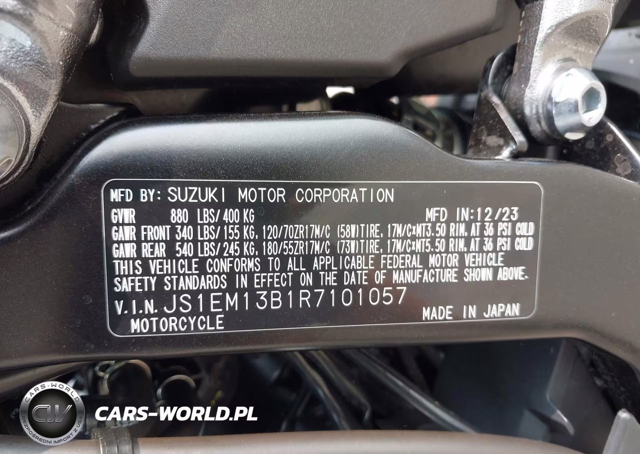 2024 Suzuki Gsx800 F VIN:JS1EM13B1R7101057 - 10