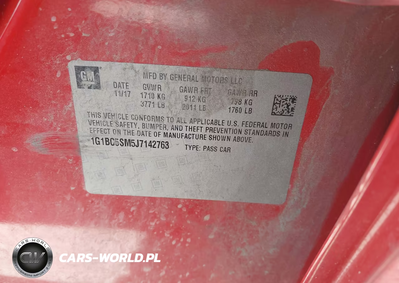 2018 Chevrolet Cruze Ls Auto VIN:1G1BC5SM5J7142763 - 9