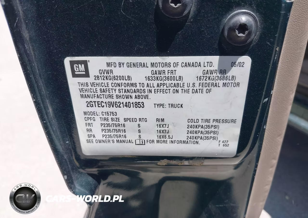 2002 GMC Sierra 1500 Sle VIN:2GTEC19V621401853 - 9