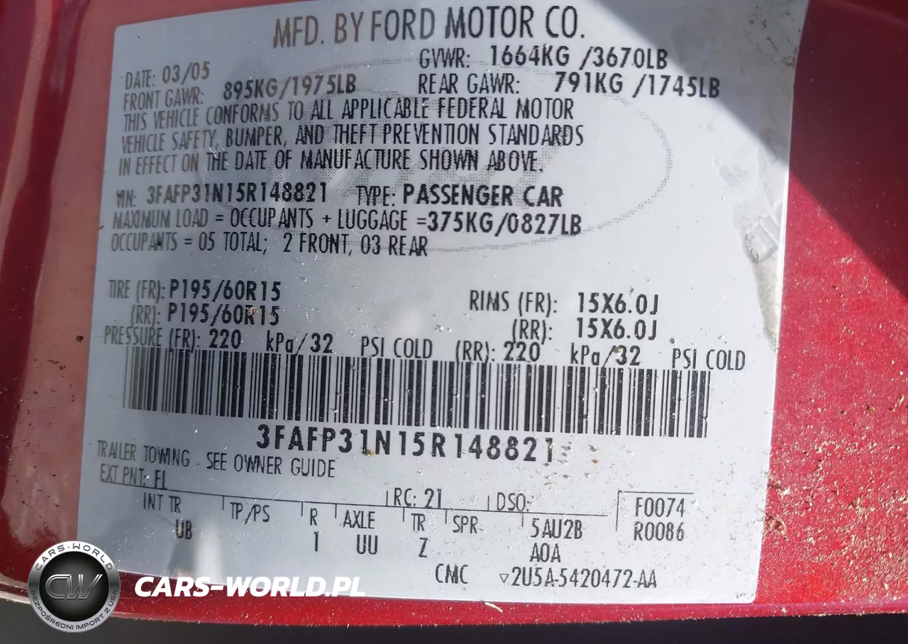 2005 Ford Focus Zx3 VIN:3FAFP31N15R148821 - 9