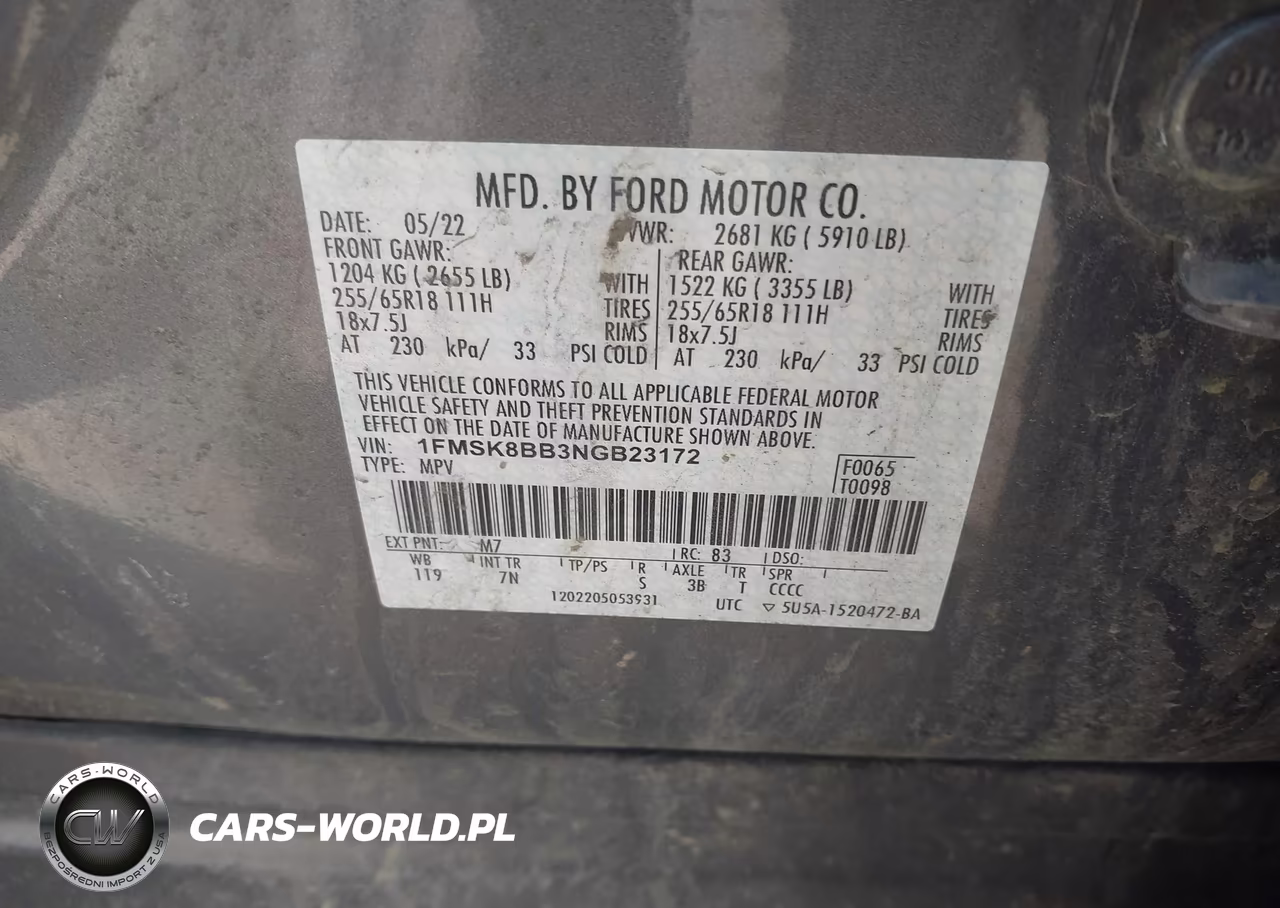 2022 Ford Explorer VIN:1FMSK8BB3NGB23172 - 9