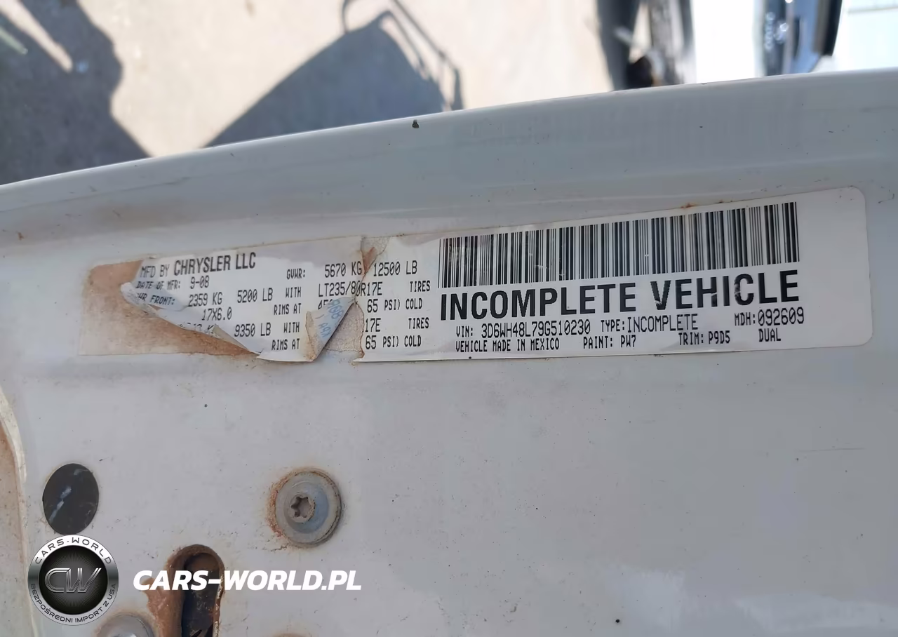 2009 Dodge Ram 3500 Hd Chassis St-Slt-Laramie VIN:3D6WH48L79G510230 - 8