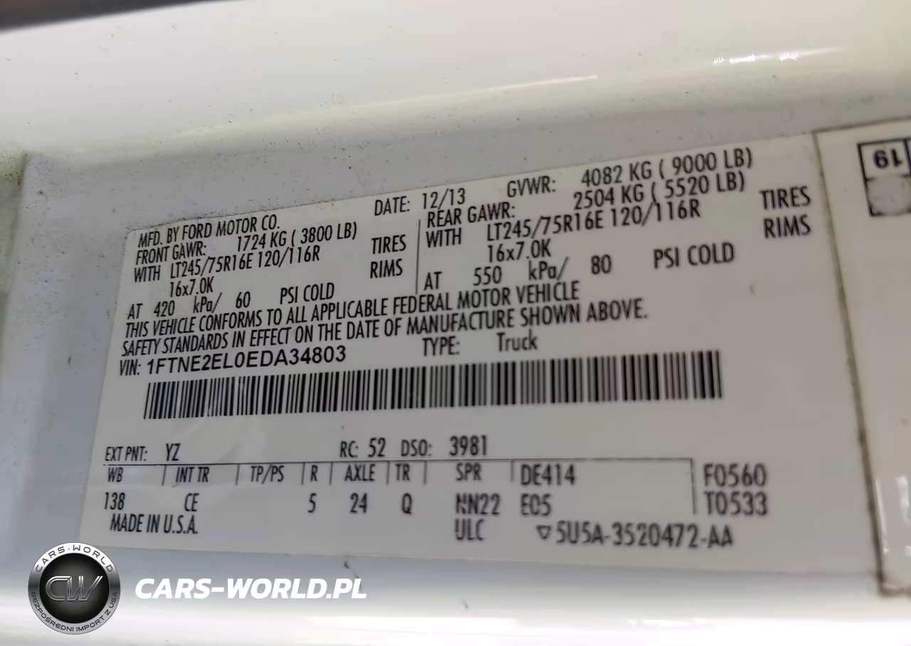 2014 Ford E-250 Commercial VIN:1FTNE2EL0EDA34803 - 9