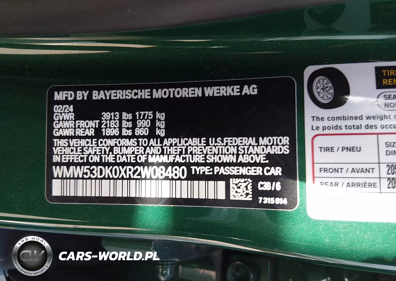 2024 Mini Hardtop Cooper S VIN:WMW53DK0XR2W08480 - 9