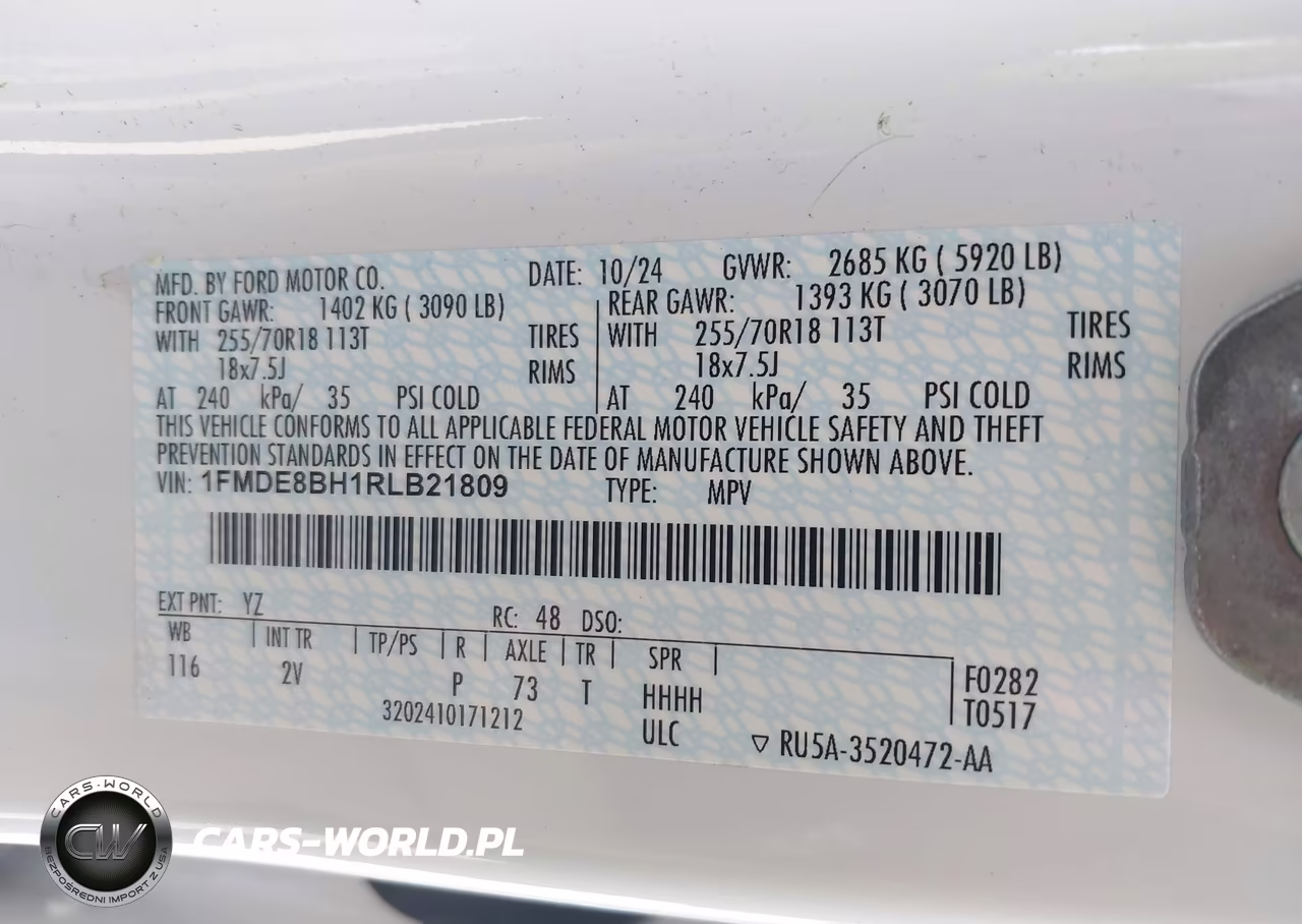 2024 Ford Bronco Outer Banks VIN:1FMDE8BH1RLB21809 - 9