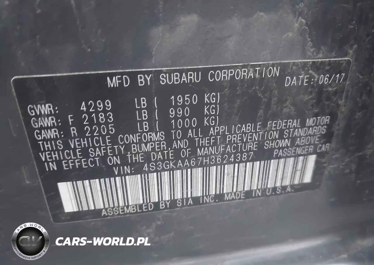2017 Subaru Impreza 2.0I VIN:4S3GKAA67H3624387 - 9