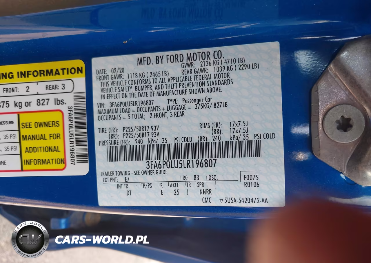 2020 Ford Fusion Hybrid Se VIN:3FA6P0LU5LR196807 - 9