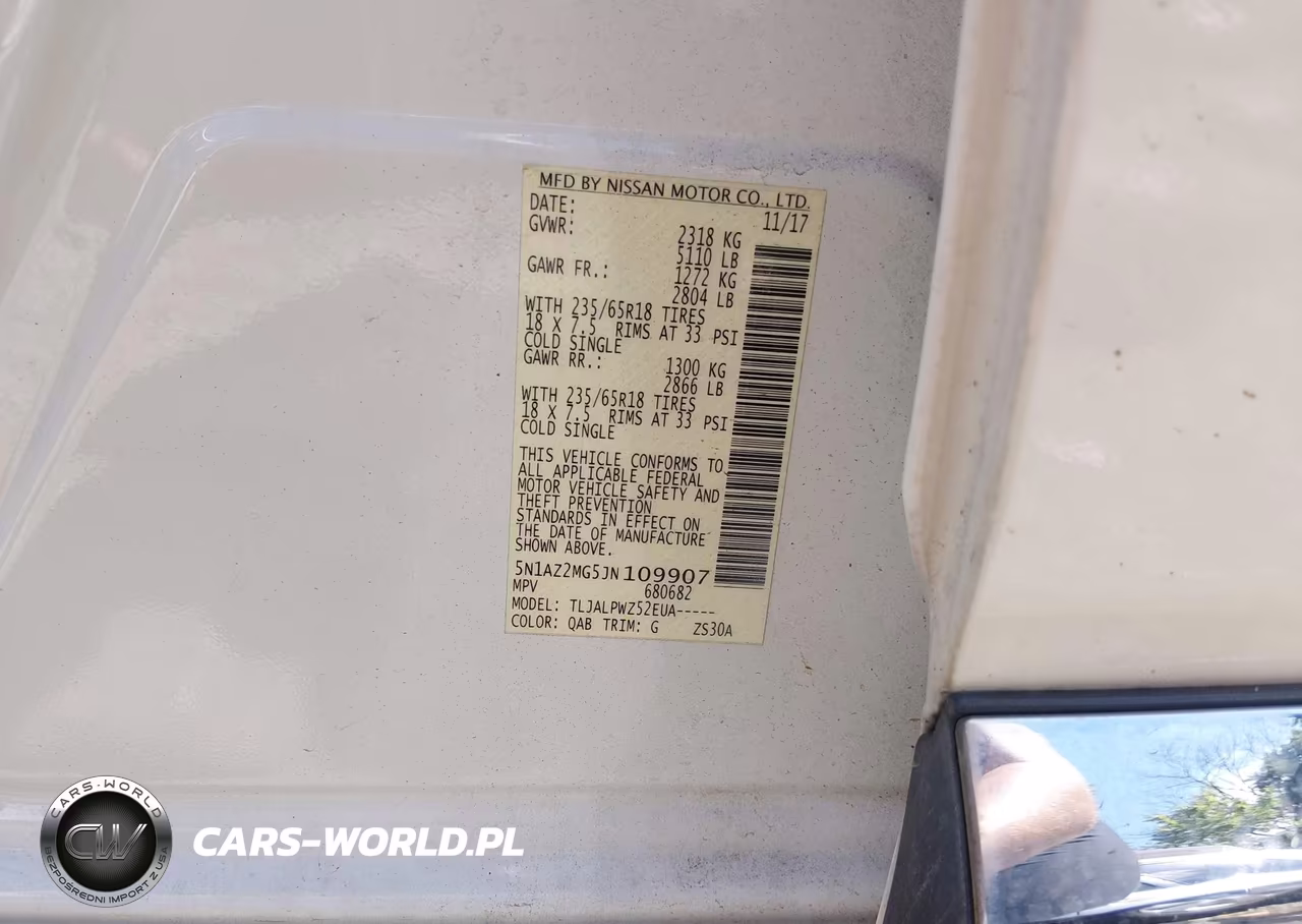 2018 Nissan Murano S VIN:5N1AZ2MG5JN109907 - 9