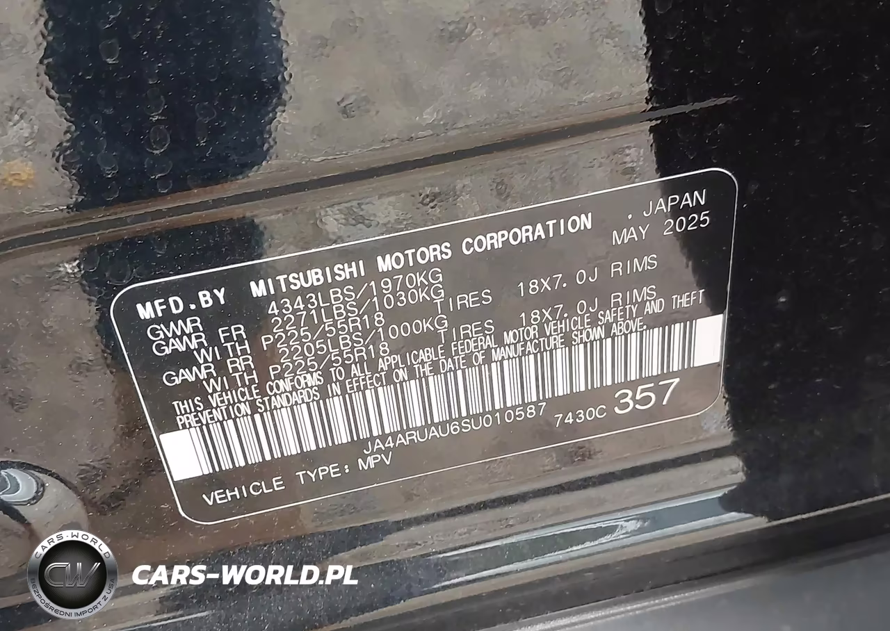 2025 Mitsubishi Outlander Sport 2.0 Es Awc VIN:JA4ARUAU6SU010587 - 9