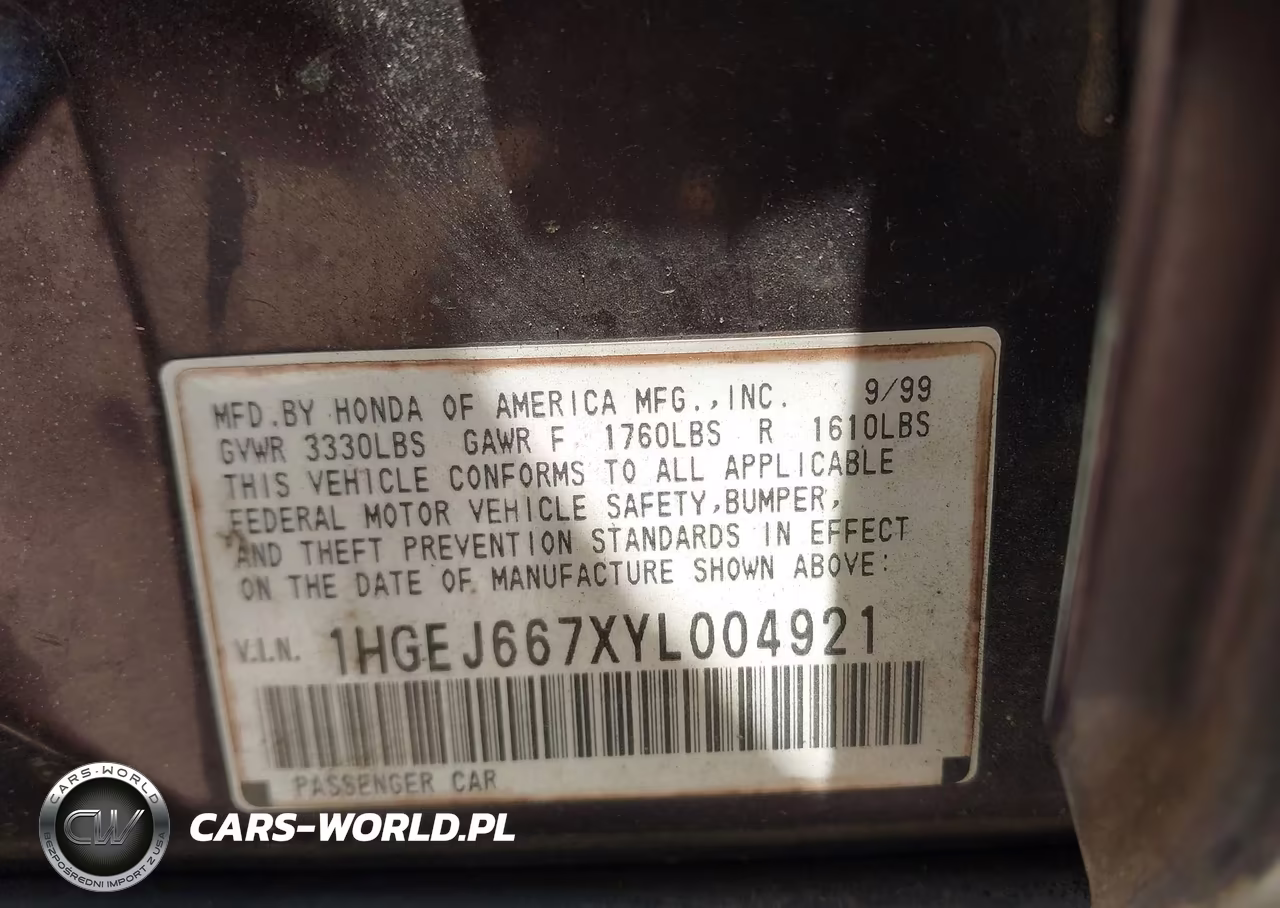 2000 Honda Civic Lx VIN:1HGEJ667XYL004921 - 9