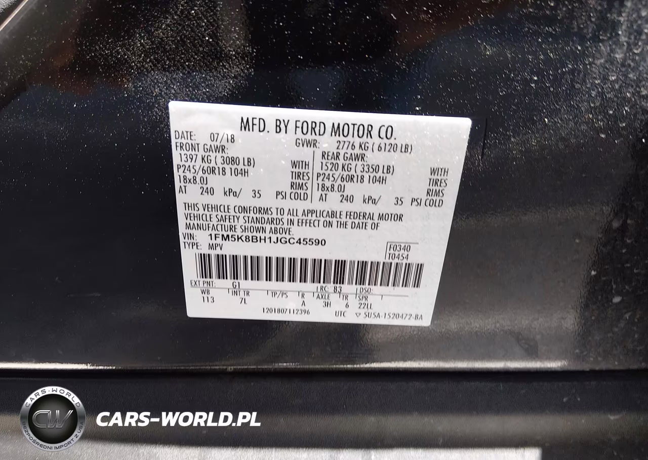 2018 Ford Explorer VIN:1FM5K8BH1JGC45590 - 9