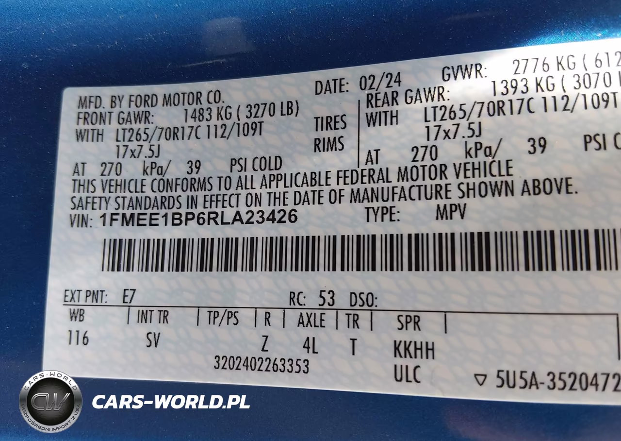 2024 Ford Bronco Black Diamond VIN:1FMEE1BP6RLA23426 - 9