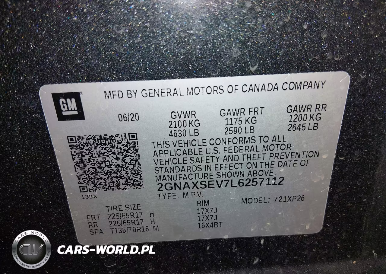 2020 Chevrolet Equinox Awd Ls VIN:2GNAXSEV7L6257112 - 9