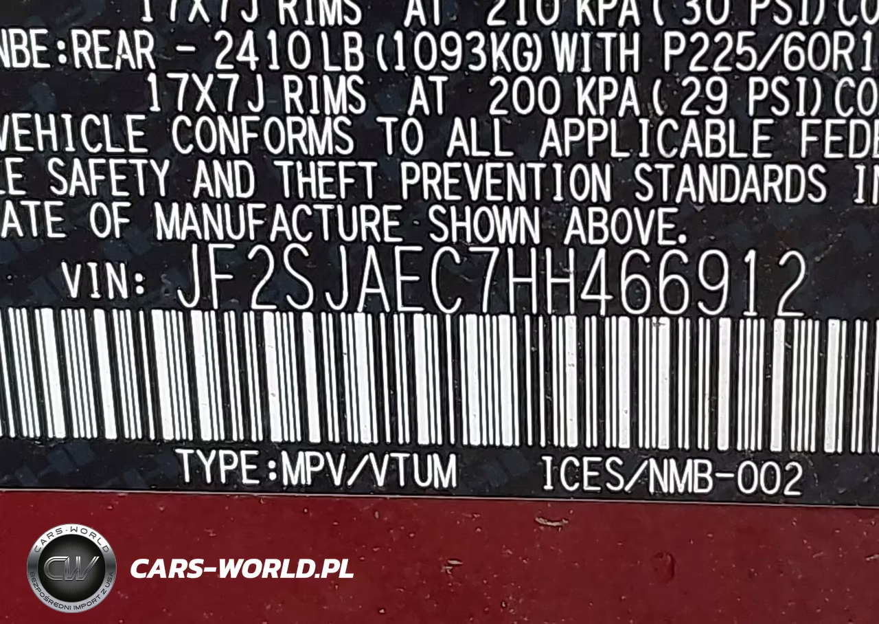 2017 Subaru Forester 2.5I Premium VIN:JF2SJAEC7HH466912 - 9