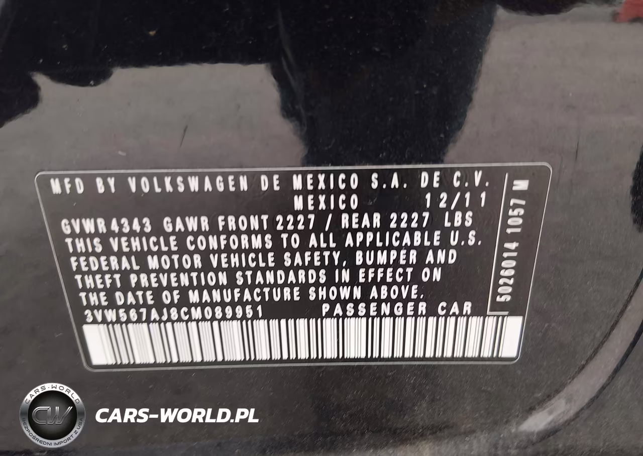 2012 Volkswagen Jetta Gli Autobahn VIN:3VW567AJ8CM089951 - 9