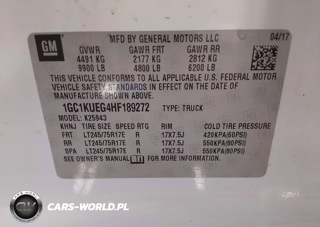 2017 Chevrolet Silverado 2500Hd Work Truck VIN:1GC1KUEG4HF189272 - 9