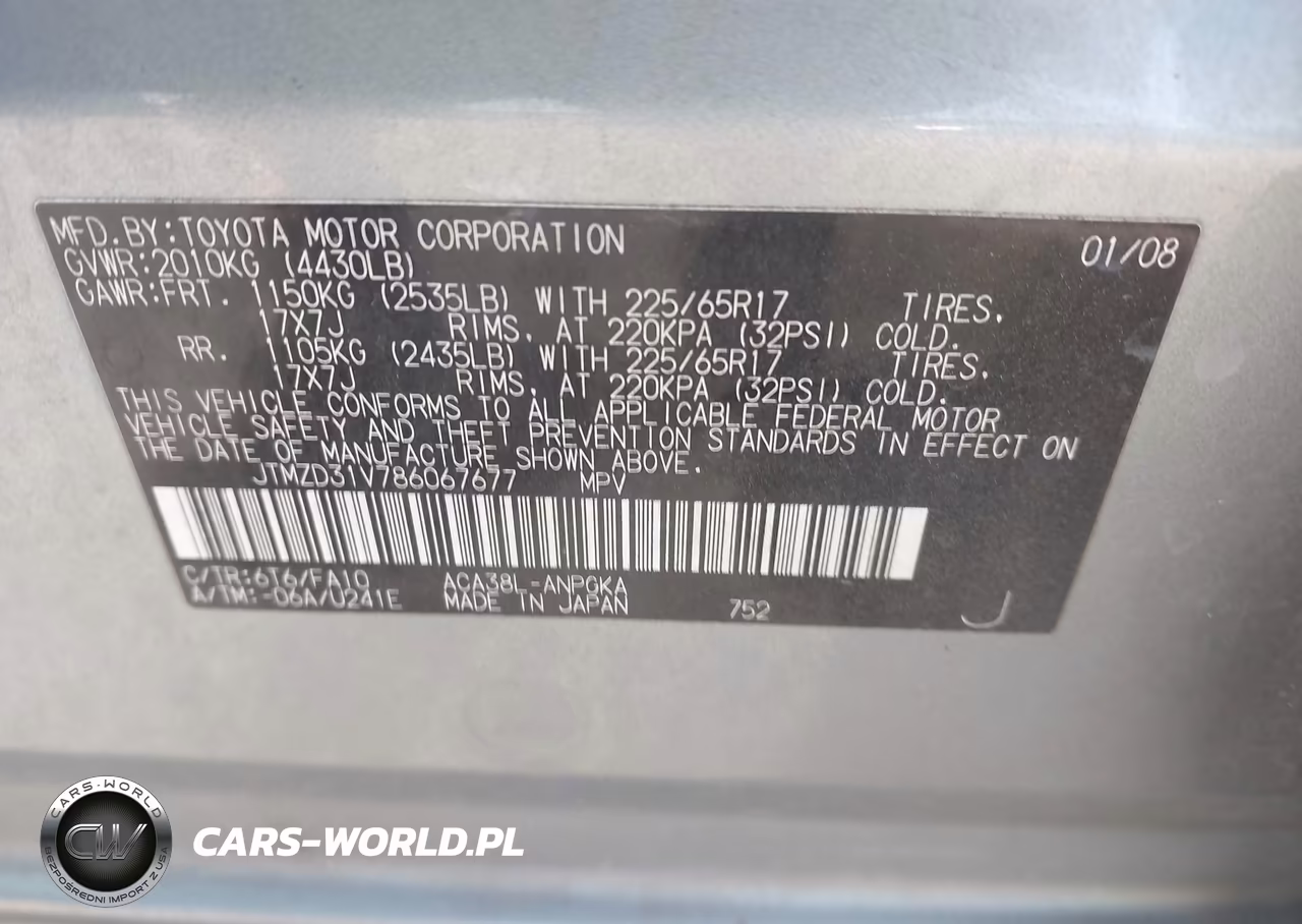 2008 Toyota Rav4 Limited VIN:JTMZD31V786067677 - 9