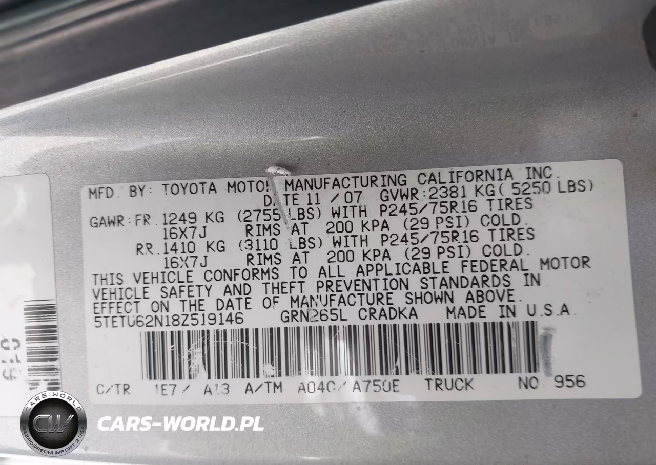 2008 Toyota Tacoma Prerunner V6 VIN:5TETU62N18Z519146 - 9