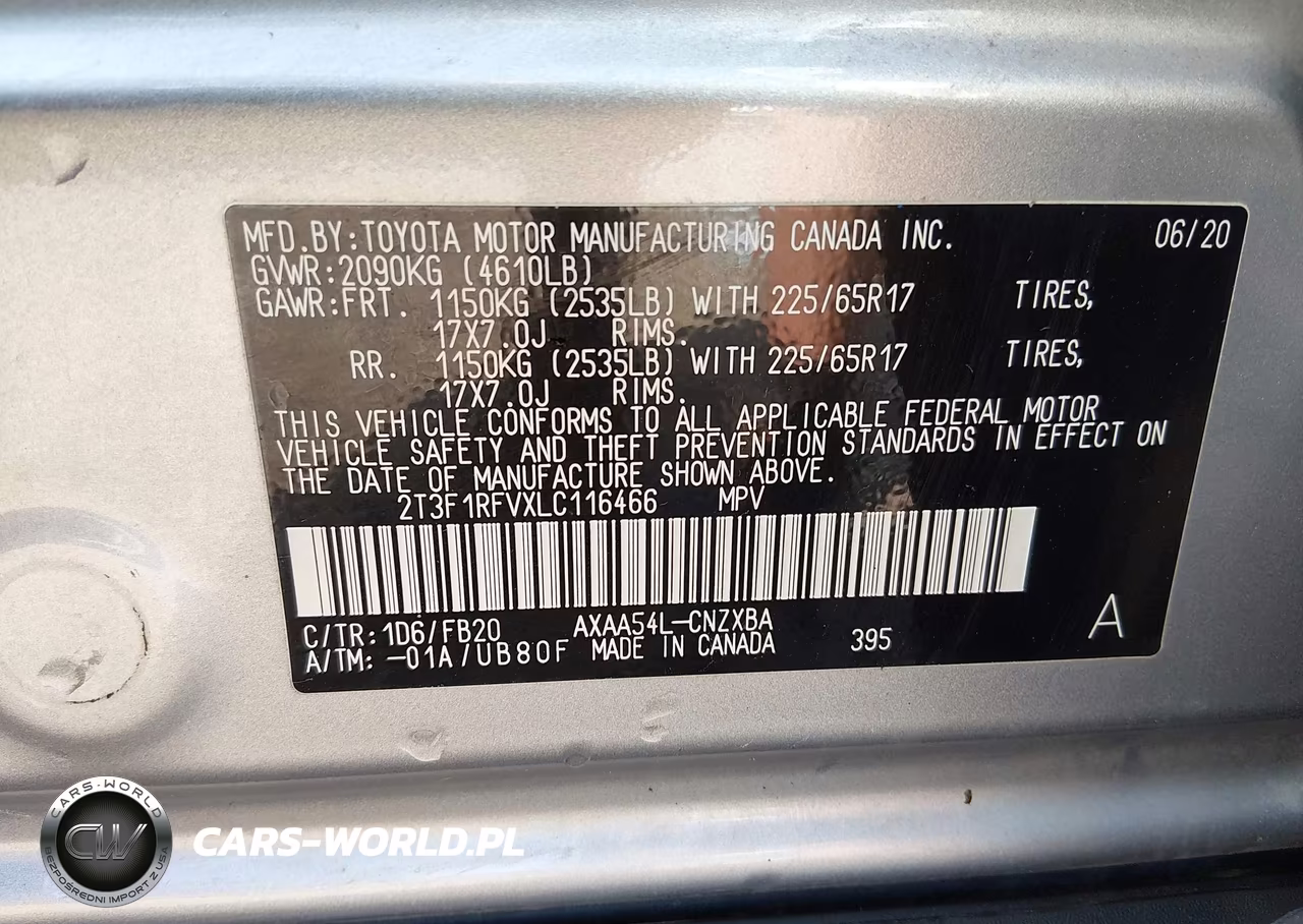 2020 Toyota Rav4 Le VIN:2T3F1RFVXLC116466 - 9