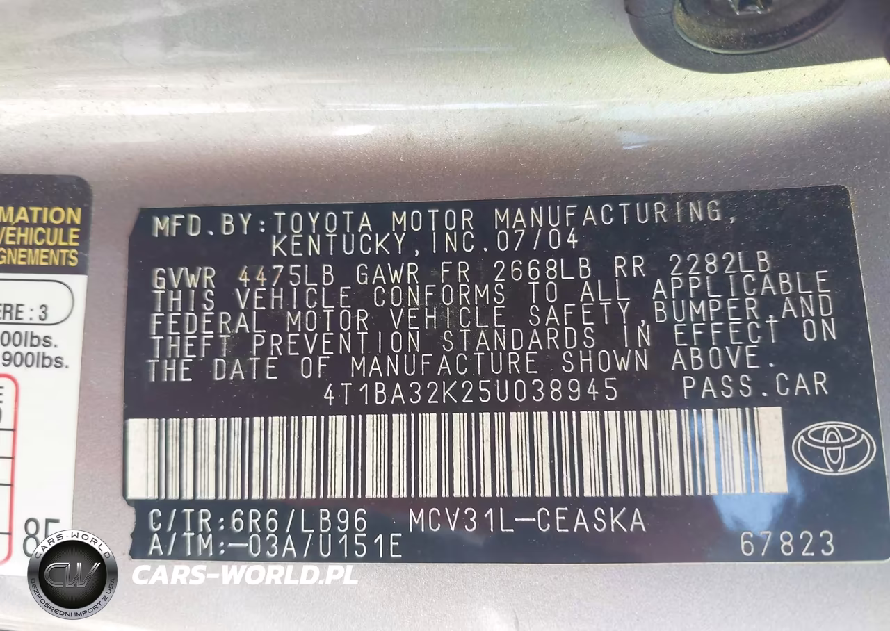 2005 Toyota Camry Se V6 VIN:4T1BA32K25U038945 - 9