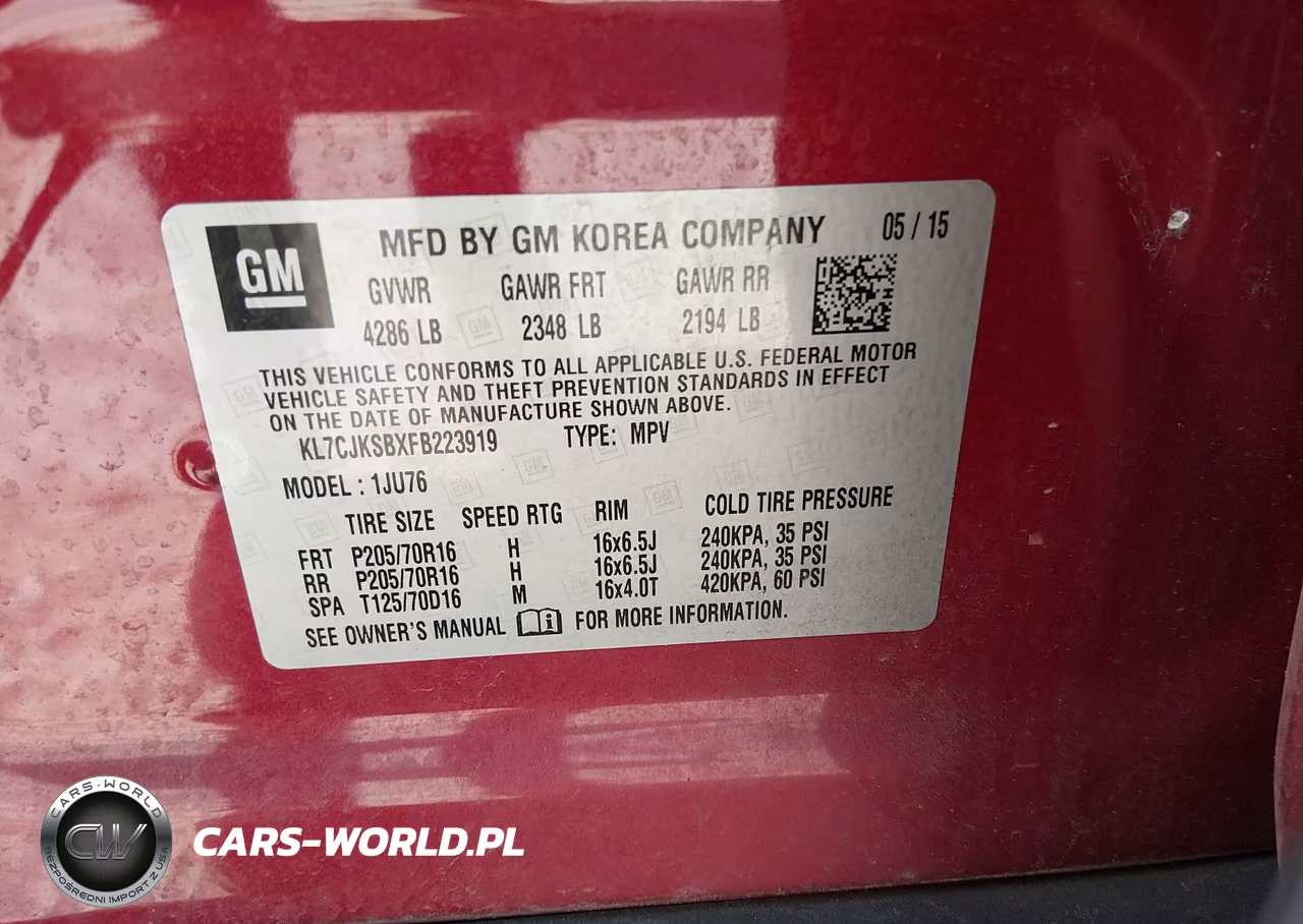 2015 Chevrolet Trax 1Ls VIN:KL7CJKSBXFB223919 - 9
