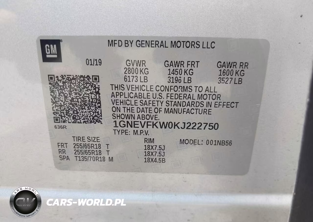 2019 Chevrolet Traverse Ls VIN:1GNEVFKW0KJ222750 - 9