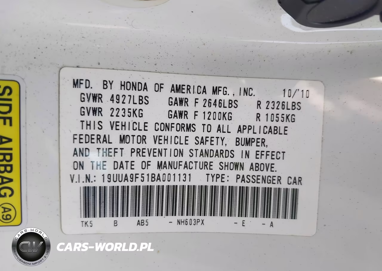 2011 Acura Tl 3.7 VIN:19UUA9F51BA001131 - 9