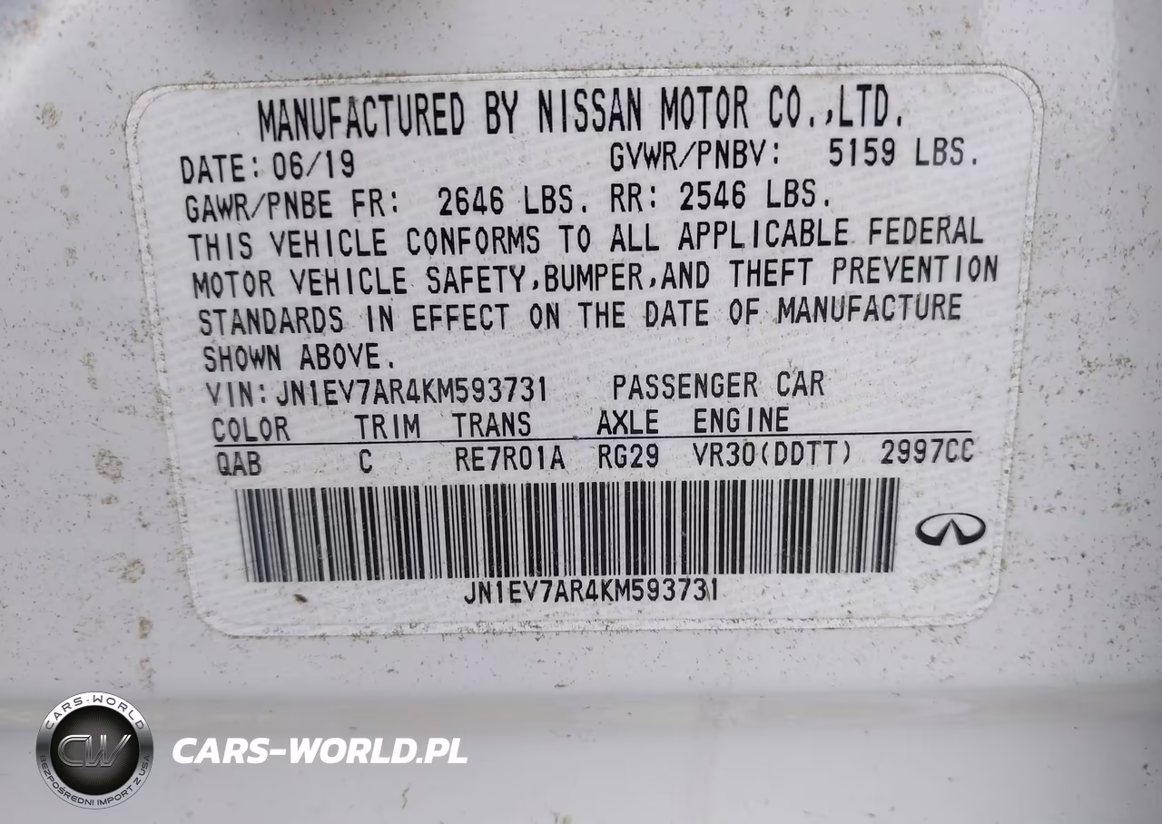 2019 Infiniti Q50 3.0T Luxe VIN:JN1EV7AR4KM593731 - 9