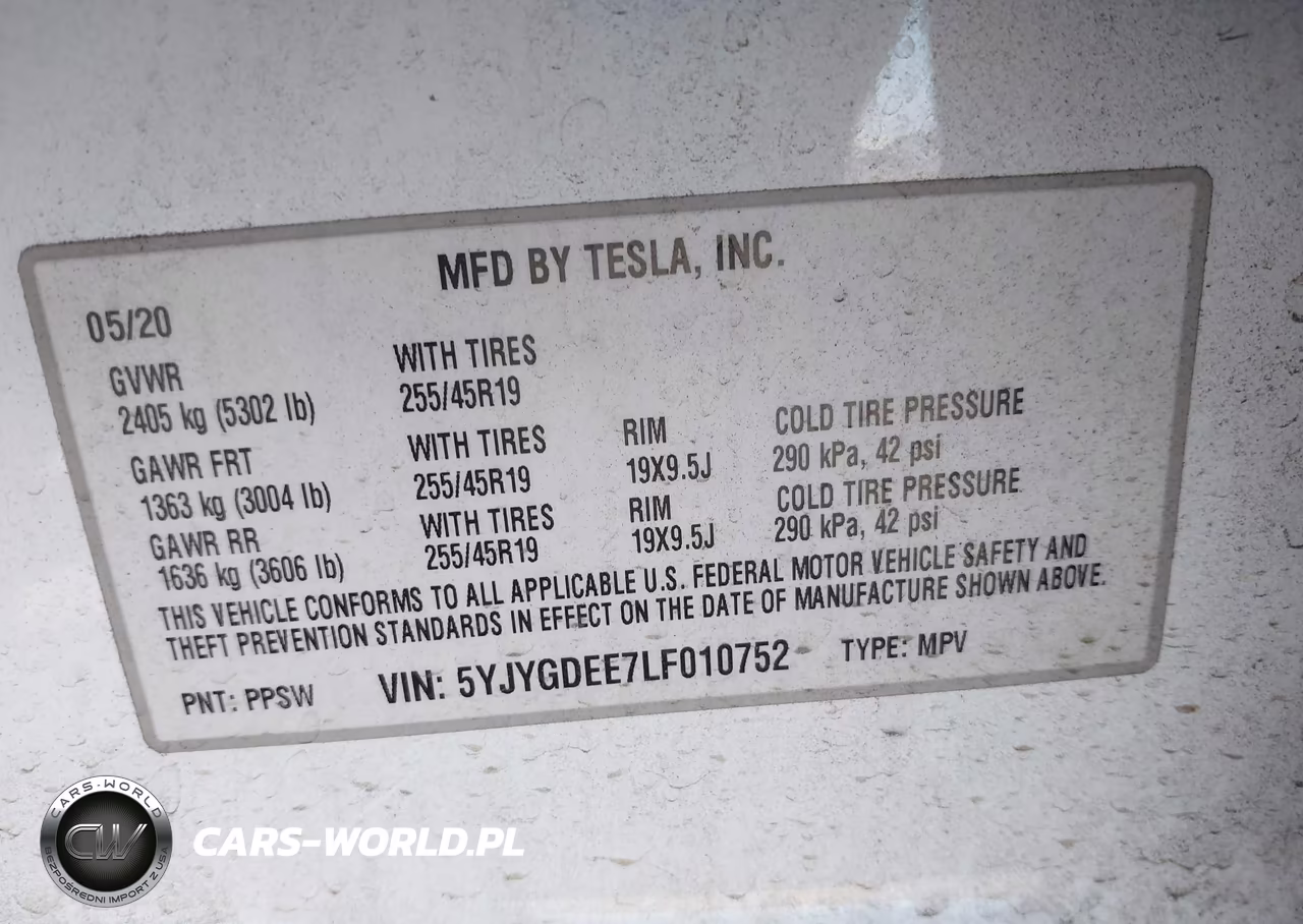2020 Tesla Model Y Long Range Dual Motor All-Wheel Drive VIN:5YJYGDEE7LF010752 - 9