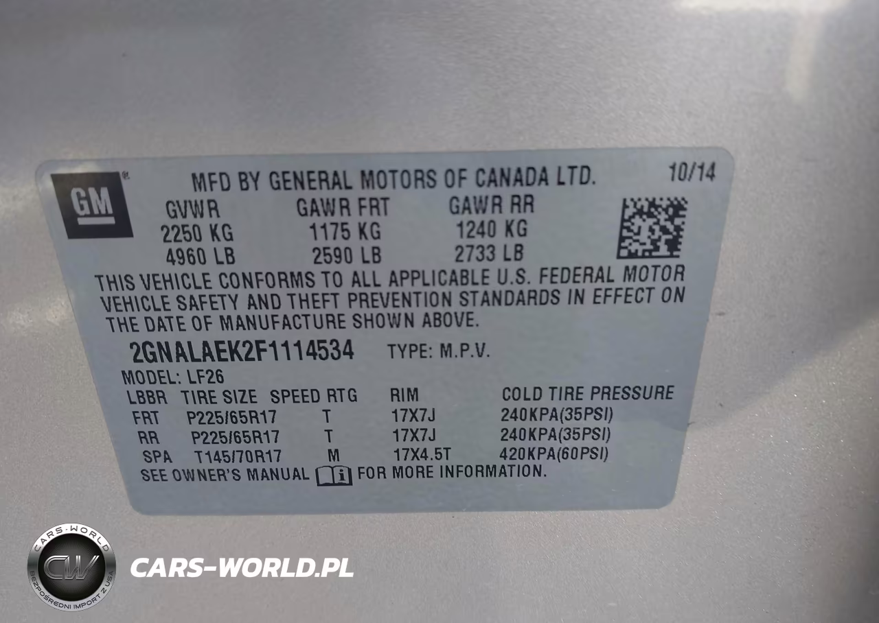2015 Chevrolet Equinox Ls VIN:2GNALAEK2F1114534 - 9