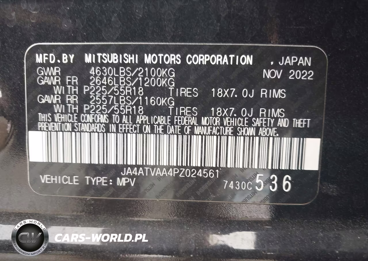 2023 Mitsubishi Eclipse Cross Le S-Awc VIN:JA4ATVAA4PZ024561 - 9