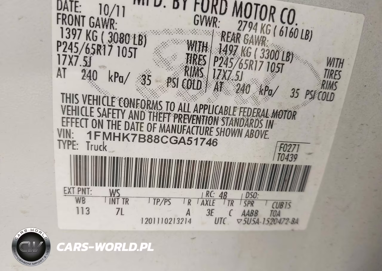 2012 Ford Explorer VIN:1FMHK7B88CGA51746 - 9