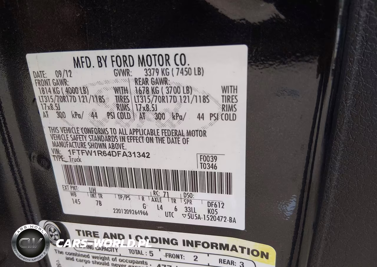 2013 Ford F-150 Svt Raptor VIN:1FTFW1R64DFA31342 - 9