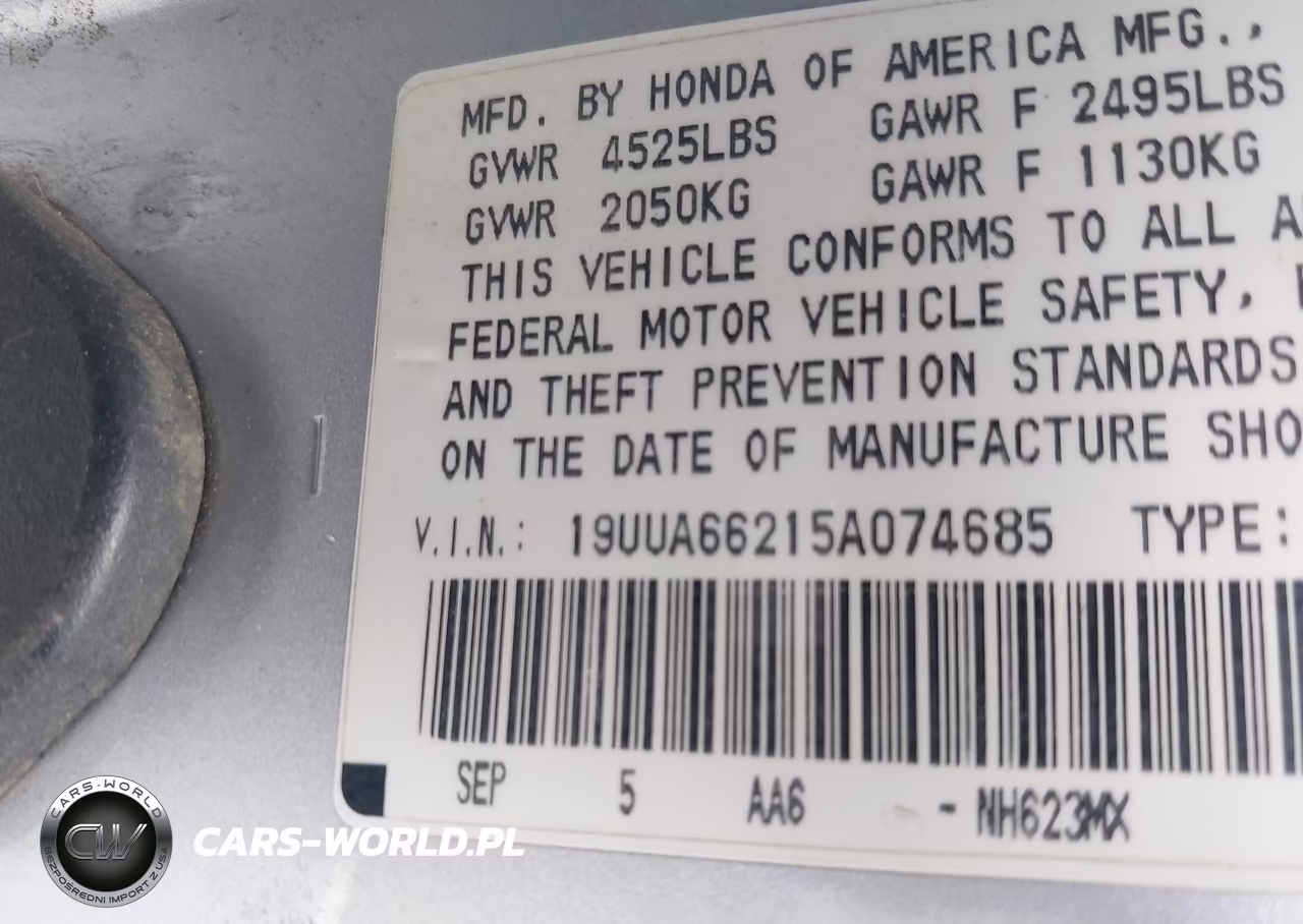 2005 Acura Tl VIN:19UUA66215A074685 - 9