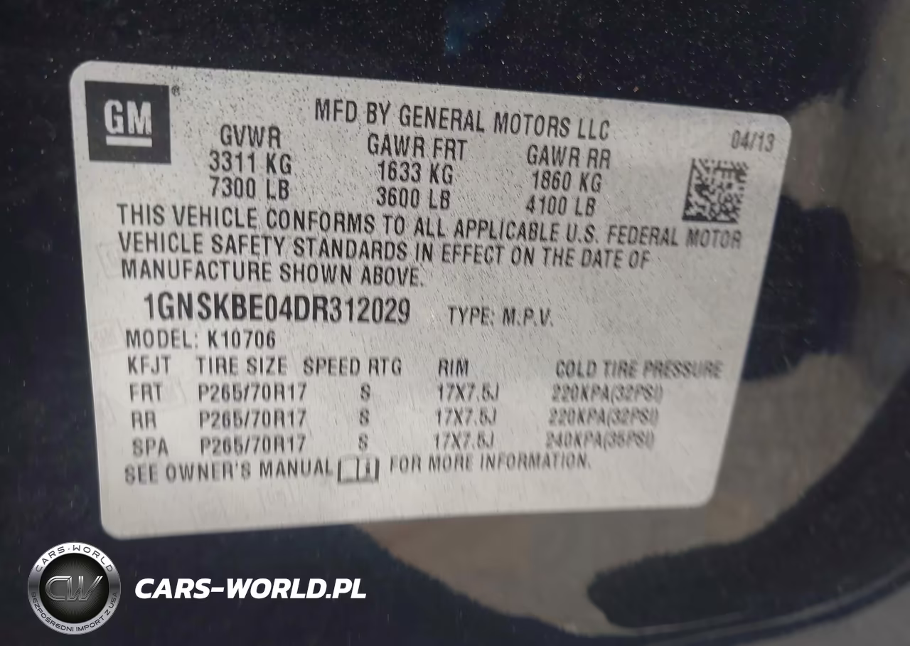 2013 Chevrolet Tahoe Lt VIN:1GNSKBE04DR312029 - 9