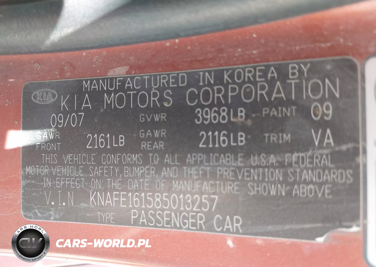 2008 Kia Spectra5 Sx VIN:KNAFE161585013257 - 9