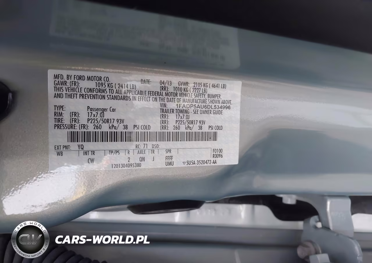 2013 Ford C-Max Hybrid Se VIN:1FADP5AU6DL534996 - 9