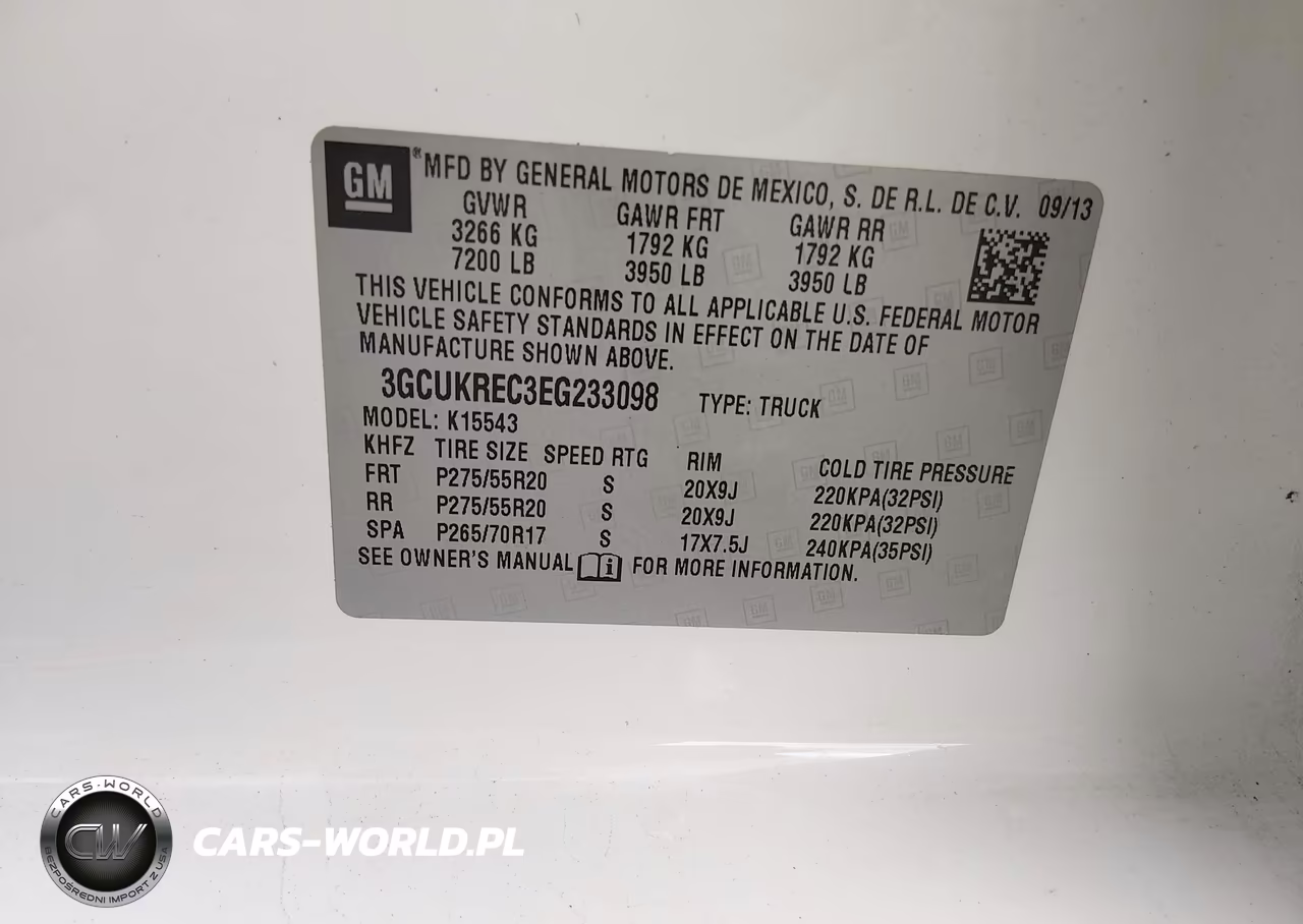 2014 Chevrolet Silverado 1500 Lt VIN:3GCUKREC3EG233098 - 9