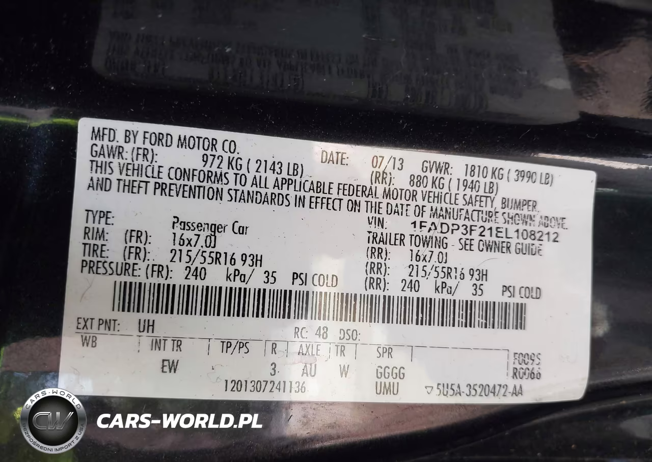 2014 Ford Focus Se VIN:1FADP3F21EL108212 - 9