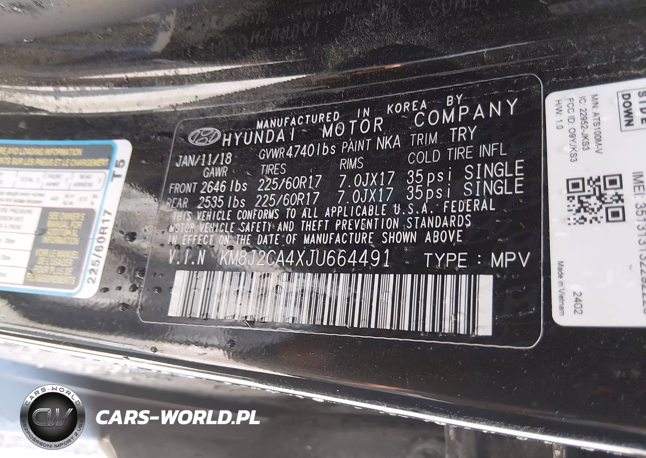 2018 Hyundai Tucson Se VIN:KM8J2CA4XJU664491 - 9