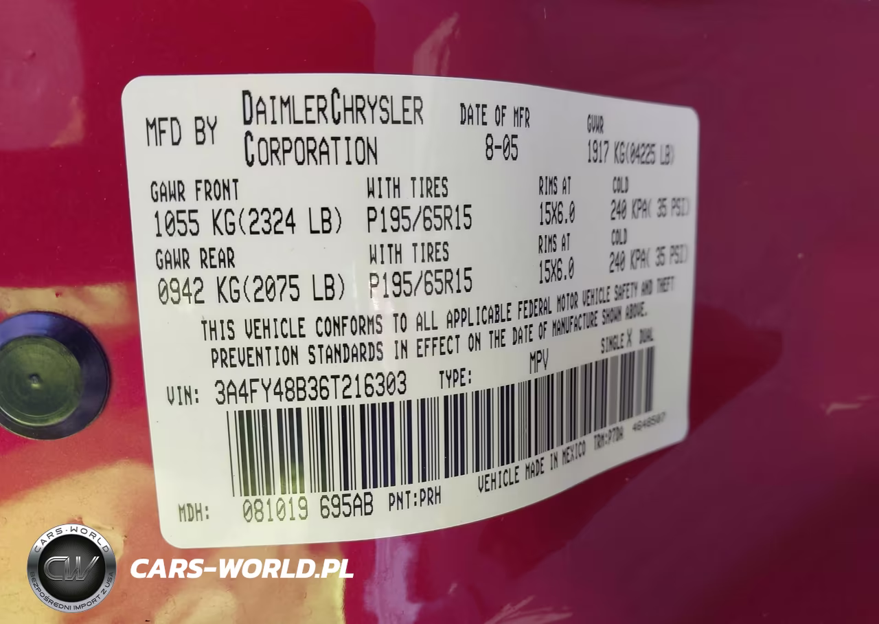 2006 Chrysler Pt Cruiser VIN:3A4FY48B36T216303 - 9